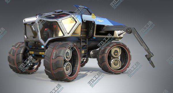 images/goods_img/20210312/Sci-fi Exploration Rover Vehicle 3D model/2.jpg